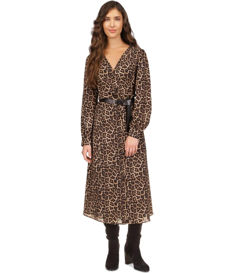 Michael Kors Womens Belted Shirt Dress
