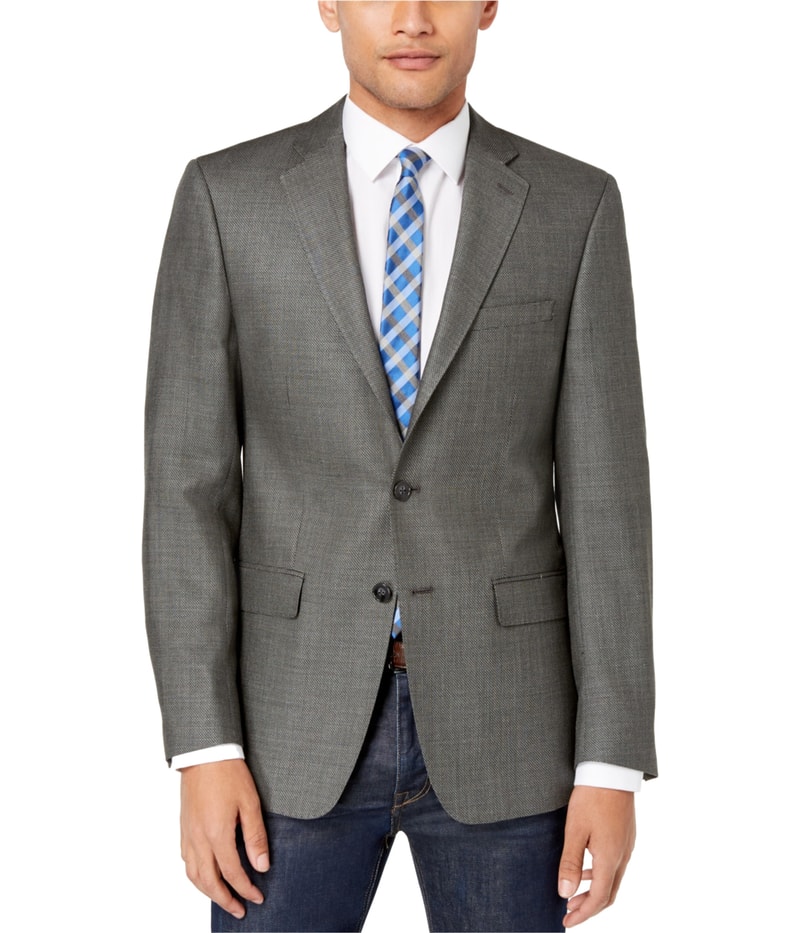 Calvin Klein Mens Slim Fit Two Button Blazer Jacket