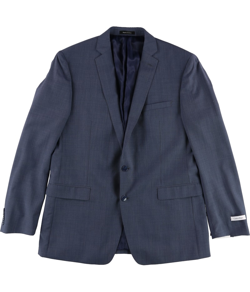 Calvin Klein Mens Neat Two Button Blazer Jacket