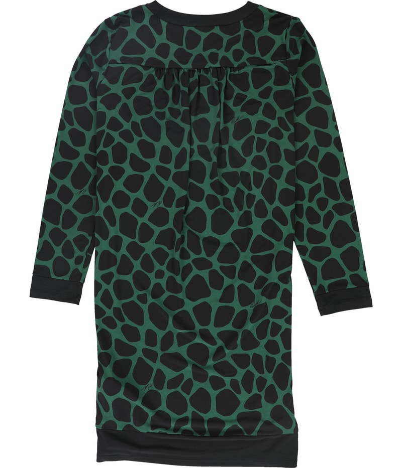 Michael Kors Womens Printed Lace-Up Sheath Dress