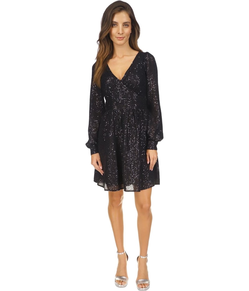 Michael Kors Womens Sequins Mini Dress