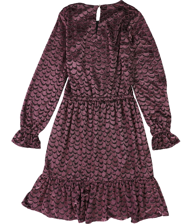 Michael Kors Womens Velvet Tie Waist A-line Dress
