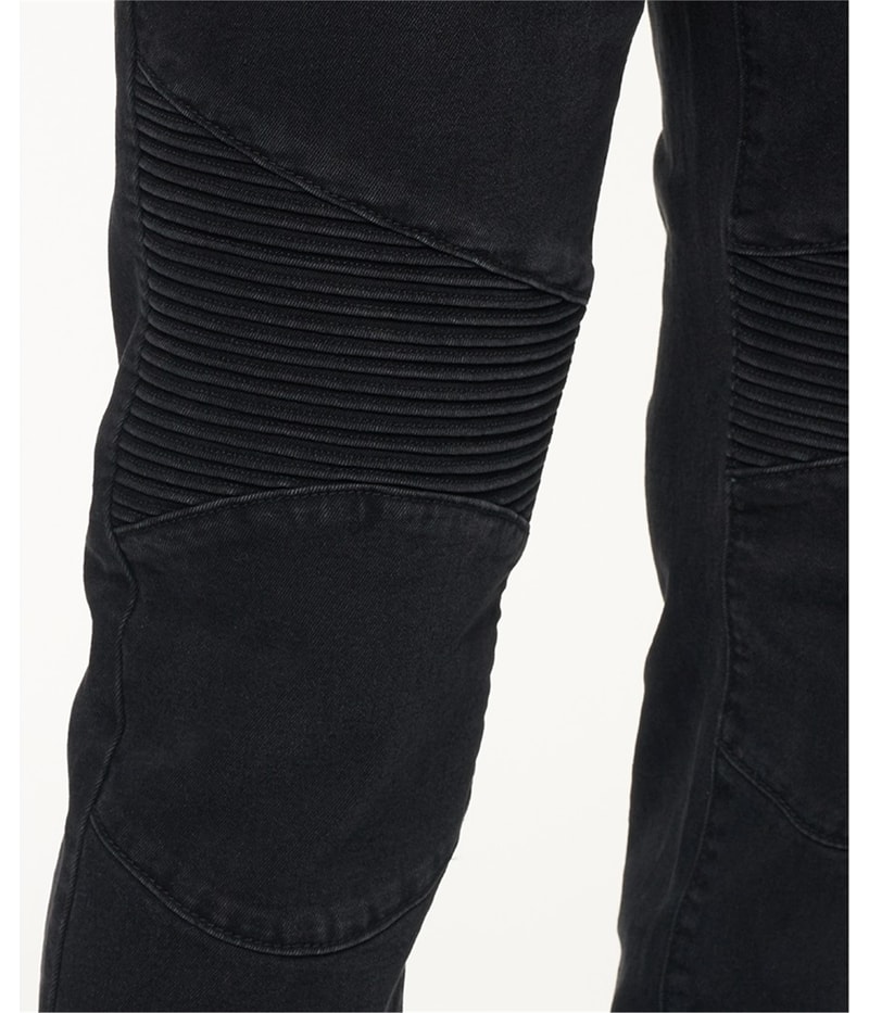 LAZER Mens Moto Stretch Straight Leg Skinny Jeans