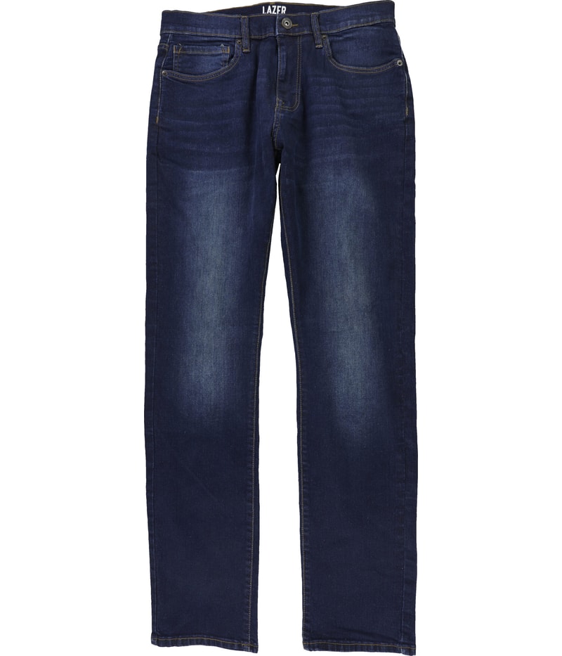 LAZER Mens Slim-Fit Stretch Tapered Slim Jeans