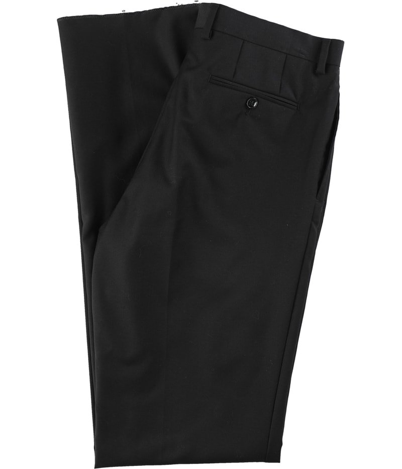 Calvin Klein Mens Solid Straight Leg Slacks Dress Pants
