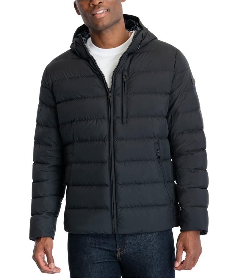 Michael Kors Mens Hooded Quilted Puffer Jacket