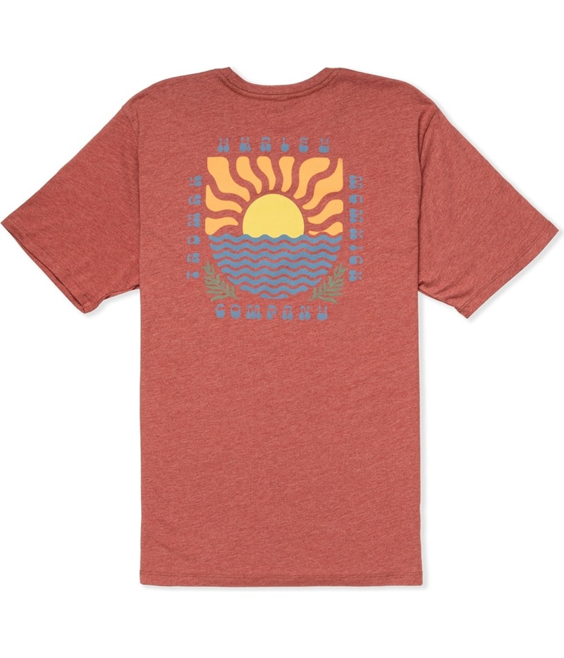 Hurley Mens Sun Logo Graphic T-Shirt