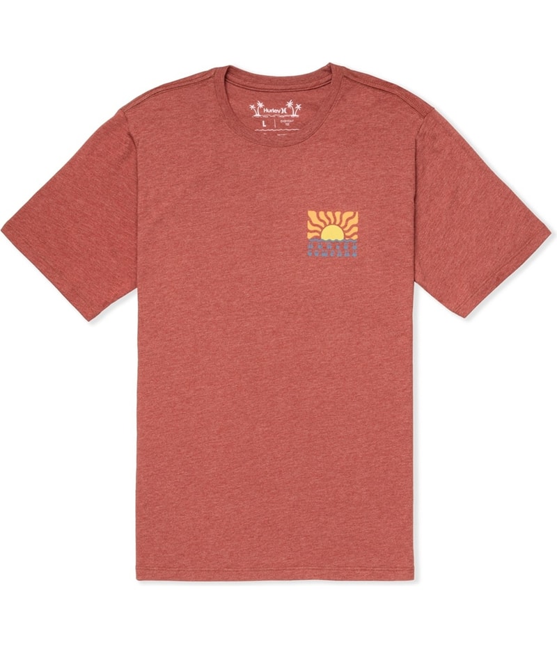 Hurley Mens Sun Logo Graphic T-Shirt