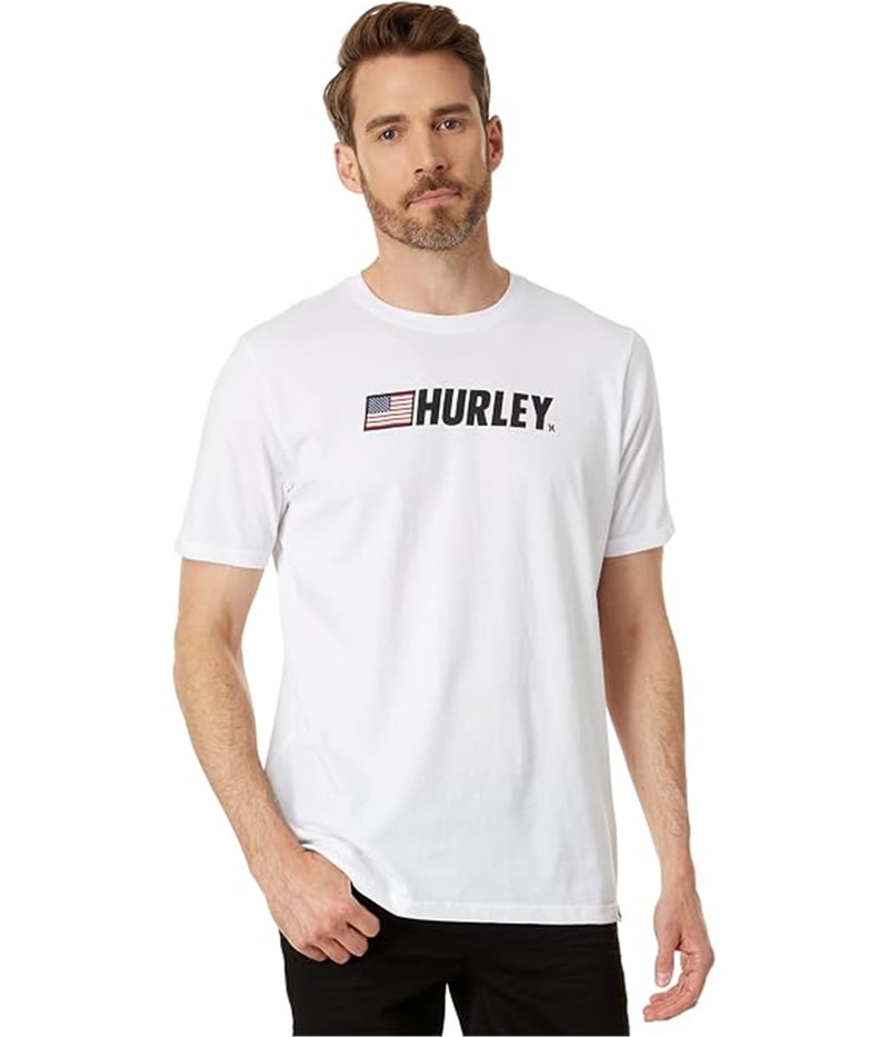 Hurley Mens Everyday Fastlane Usa Graphic T-Shirt
