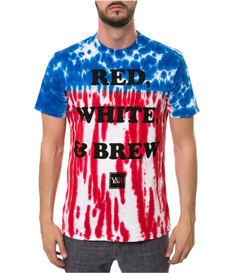 Young & Reckless Mens The Red White Brew Graphic T-Shirt