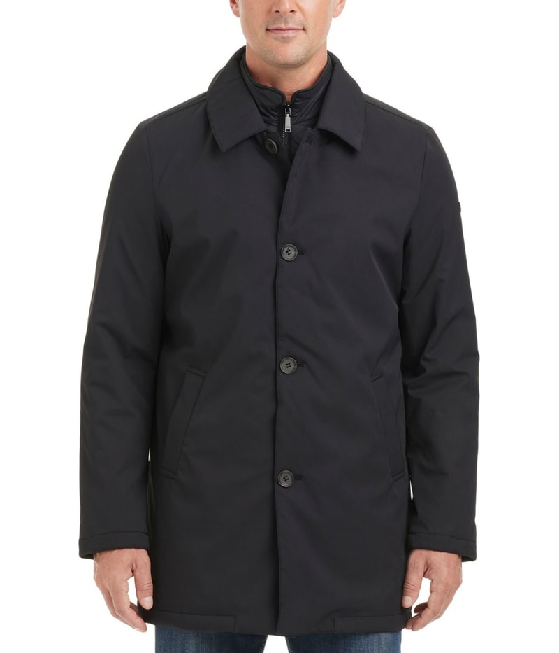 Vince Camuto Mens Refined With Bib Raincoat