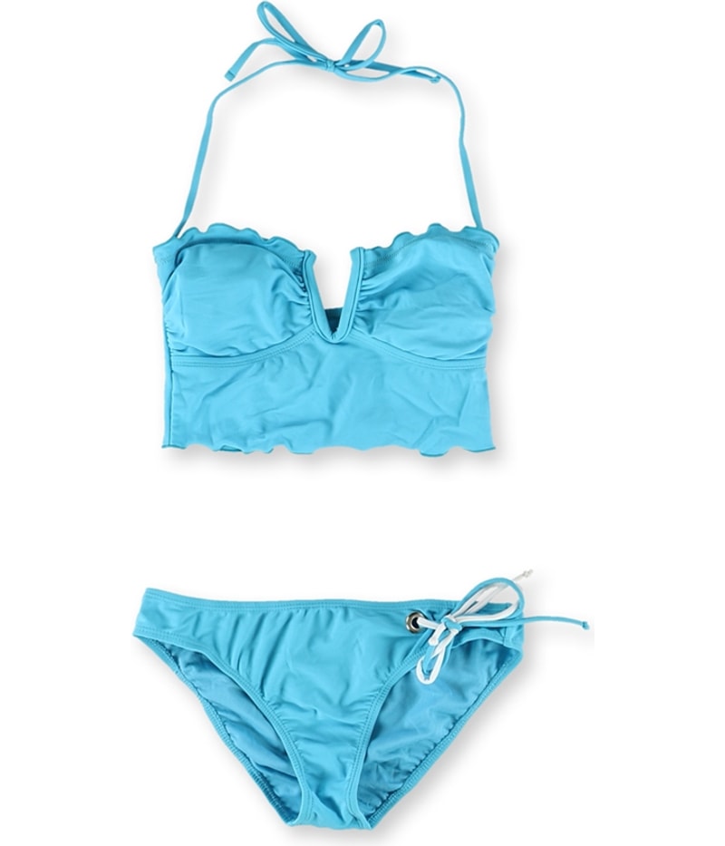 California Waves Womens Halter V-Neck 2 Piece Tankini