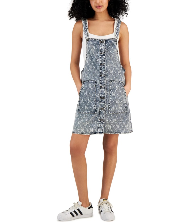 Tinseltown Womens Button Front Midi Dress