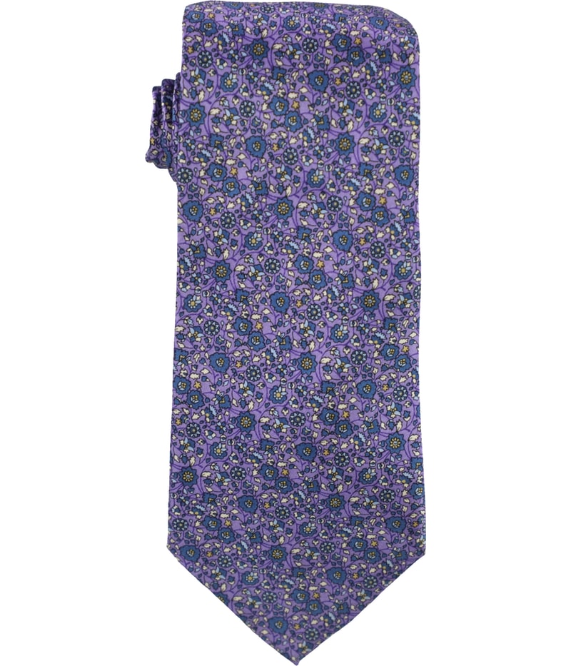 The Men’s Store Mens Floral Printed Silk Self-tied Necktie
