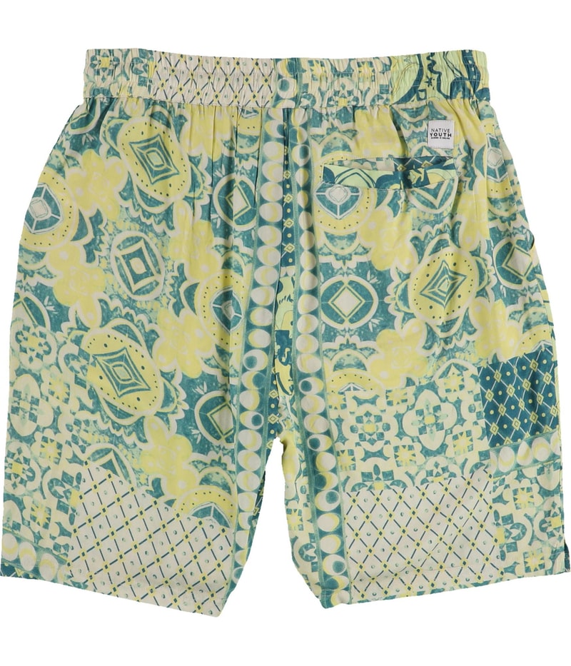 NATIVE YOUTH Mens Tile Print Casual Walking Shorts, view 2
