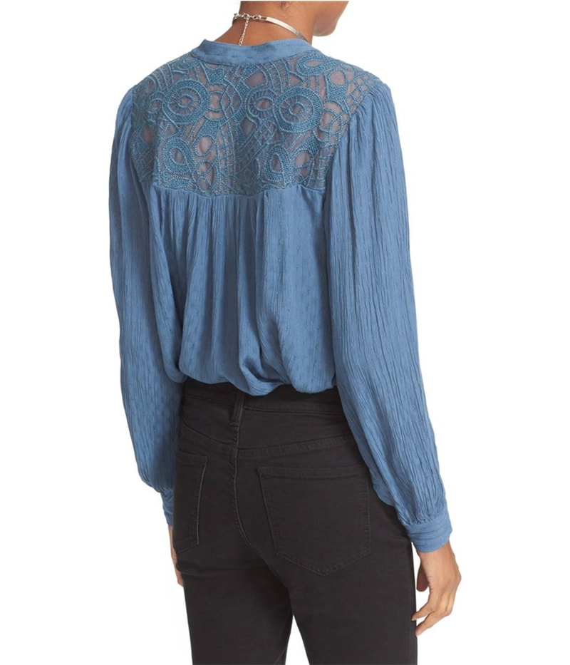 Free People Womens Canyon Rose Peasant Blouse