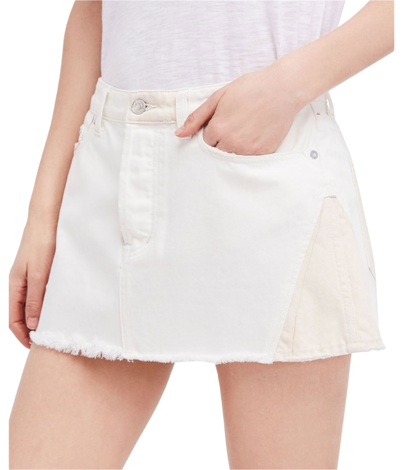 Free People Womens Frayed Hem Mini Skirt