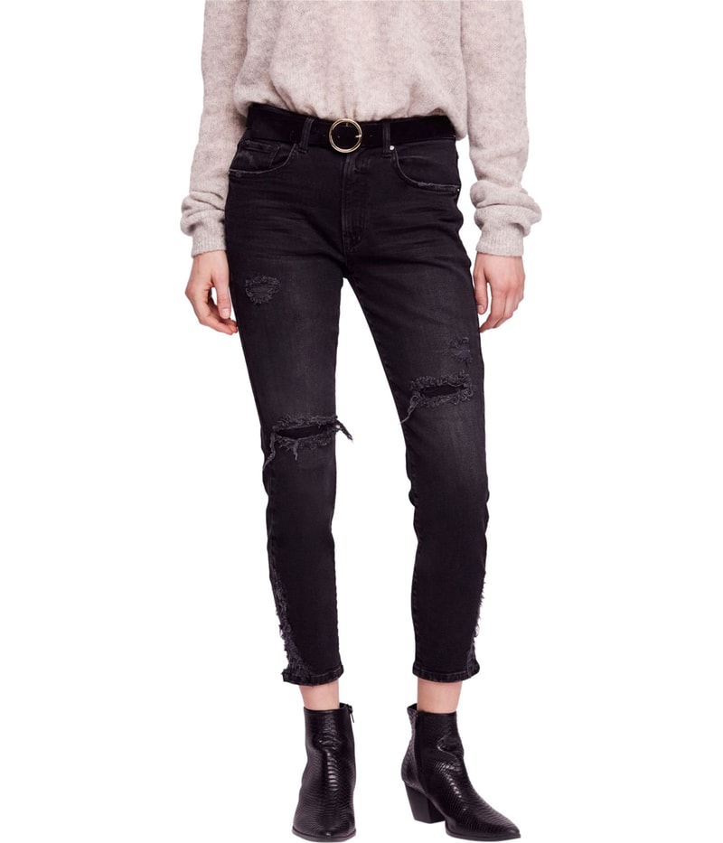 Free People Womens About a Girl HR Tapered Skinny Jeans