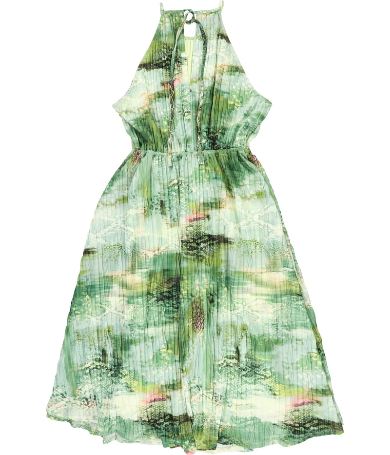 ADRIENNE LANDAU Womens Abstract Print Midi Dress