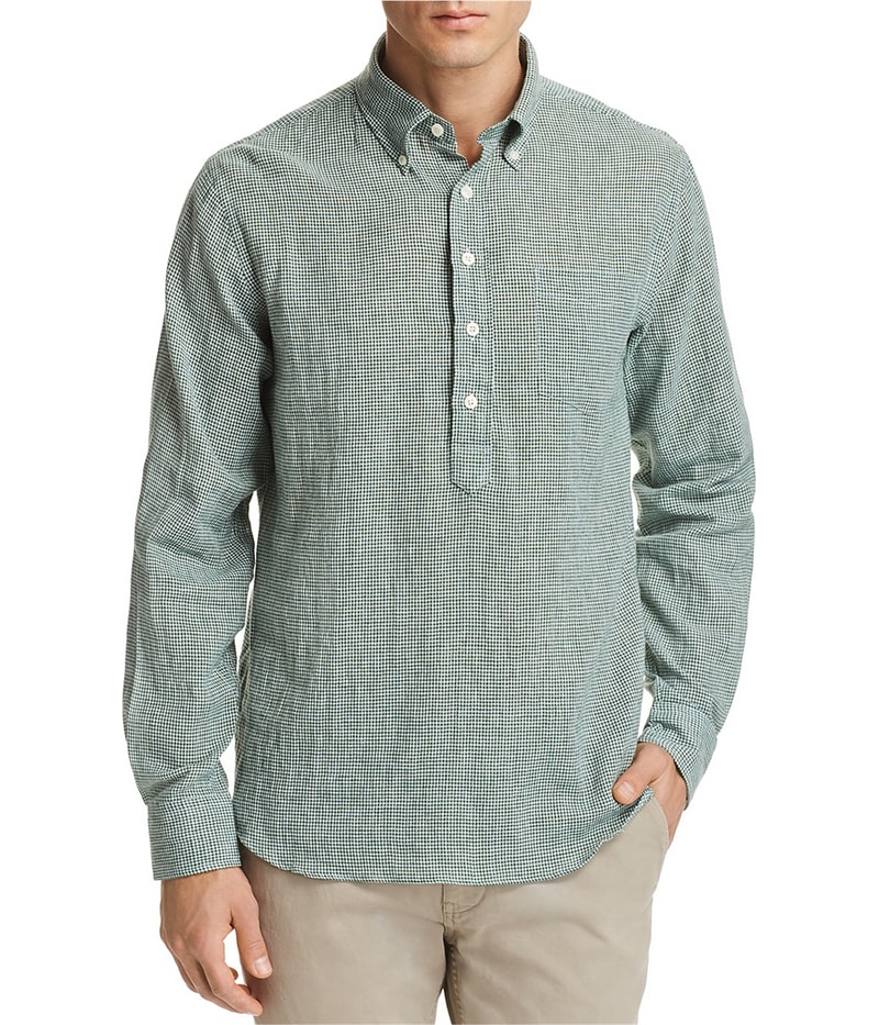 Oobe Brand Mens Gingham Button Up Shirt