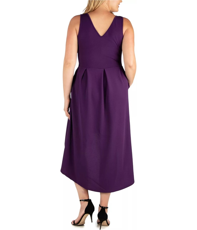24seven Womens Textured High-Low Dress