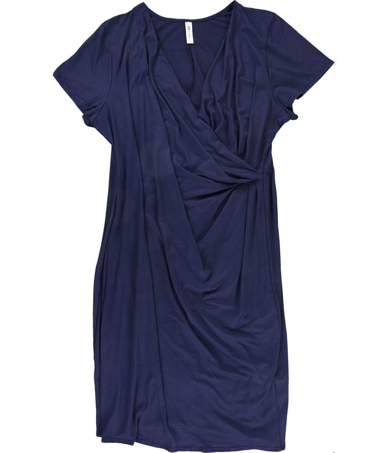 24seven Womens Faux Wrap Midi Dress