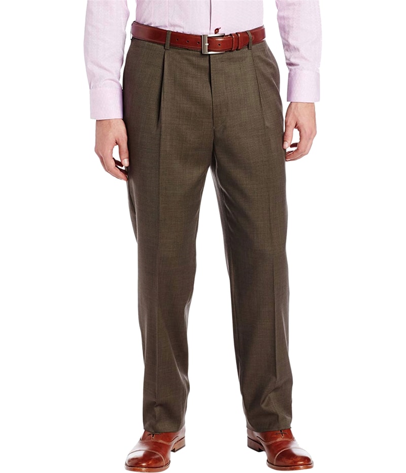 Jones New York Mens Stepweave Straight Leg Slacks Dress Pants