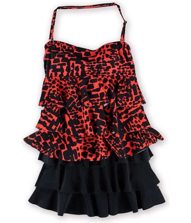 Island Escape Womens Tiered Skirtini 2 Piece Bandeau