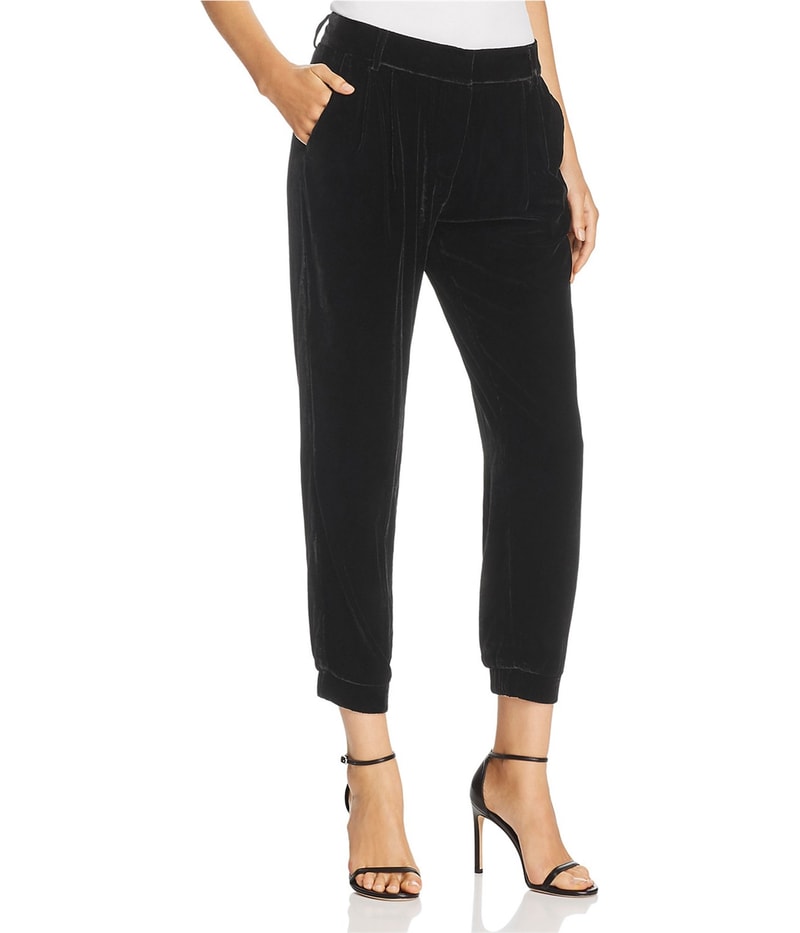 Parker Womens Velvet Straight Leg Jogger Casual Pants