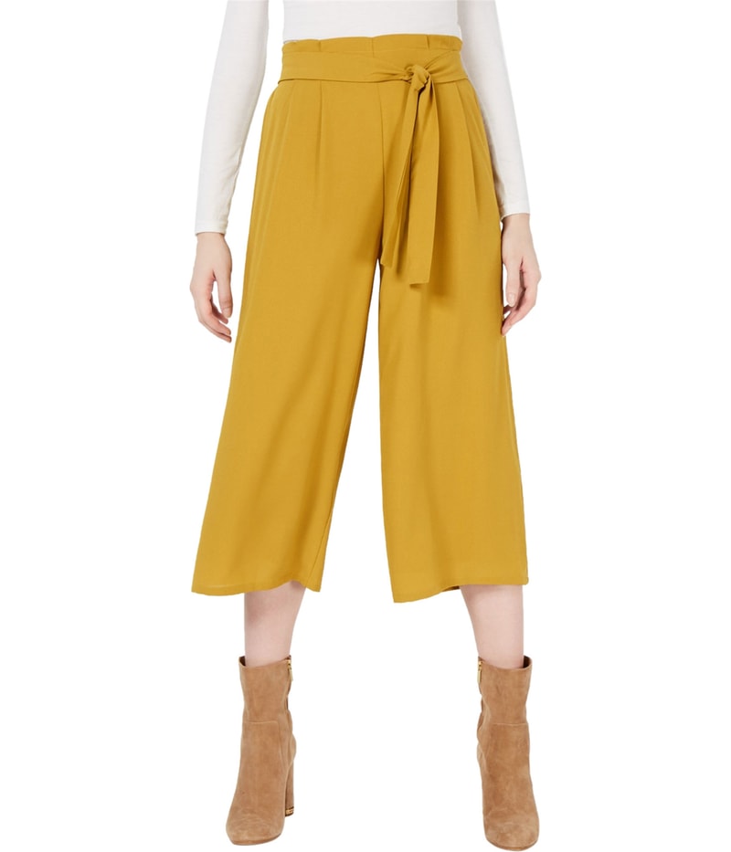 Sage The Label Womens Belted Culottes Relaxed Cropped Dress Pants