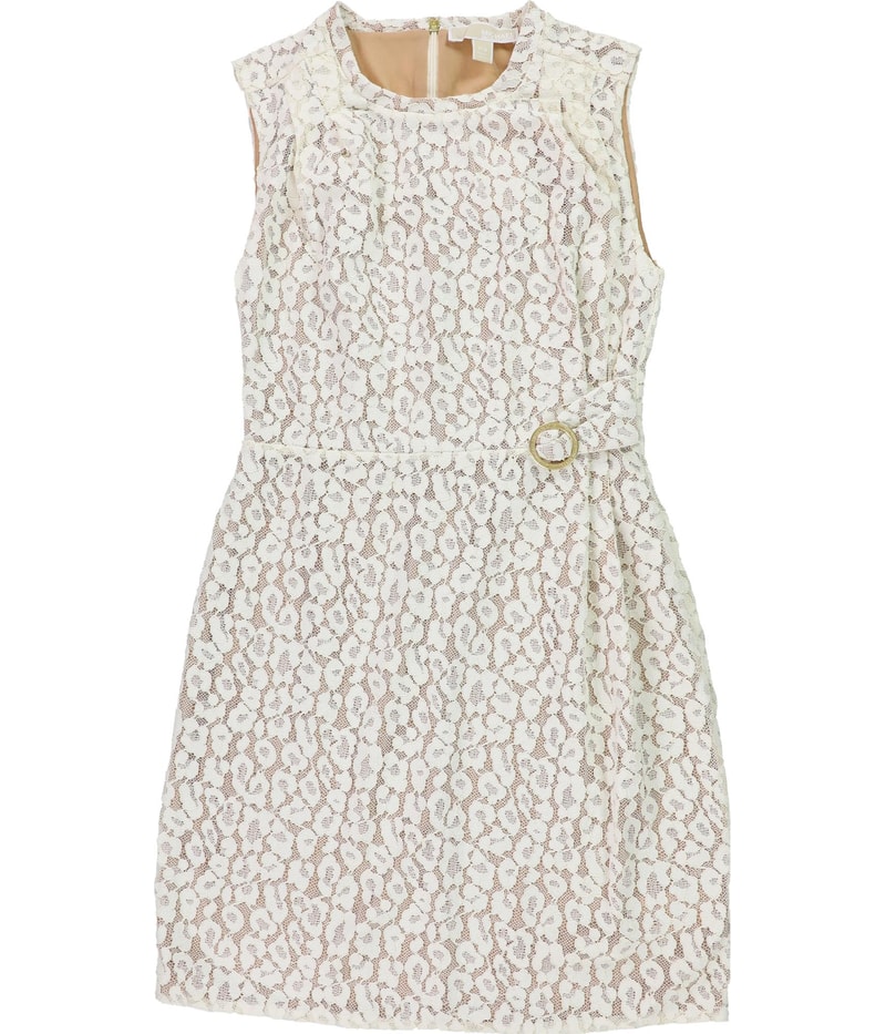Michael Kors Womens Lace Twist Front Sheath Dress