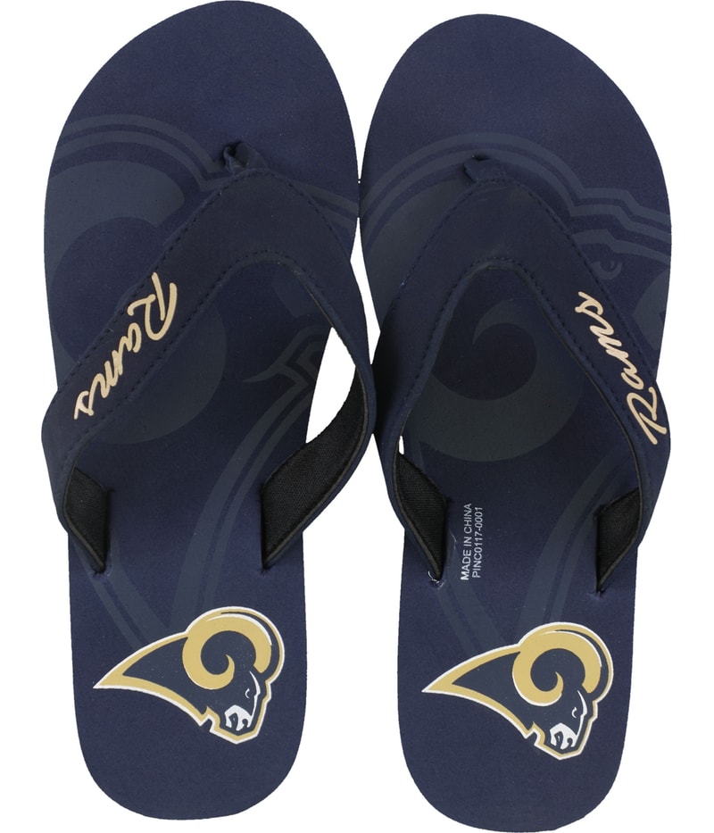 Forever Collectibles Womens LA Rams Flip Flop Sandals