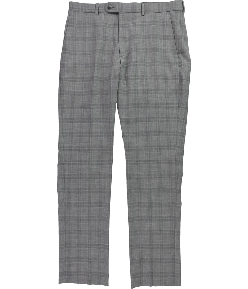 Original Penguin Mens Plaid Straight Leg Slim Slacks Dress Pants