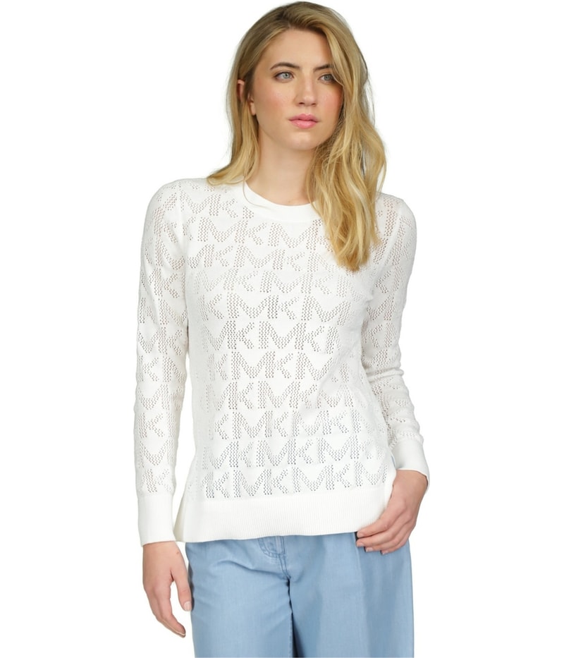 Michael Kors Womens Mesh Stitch Knit Sweater