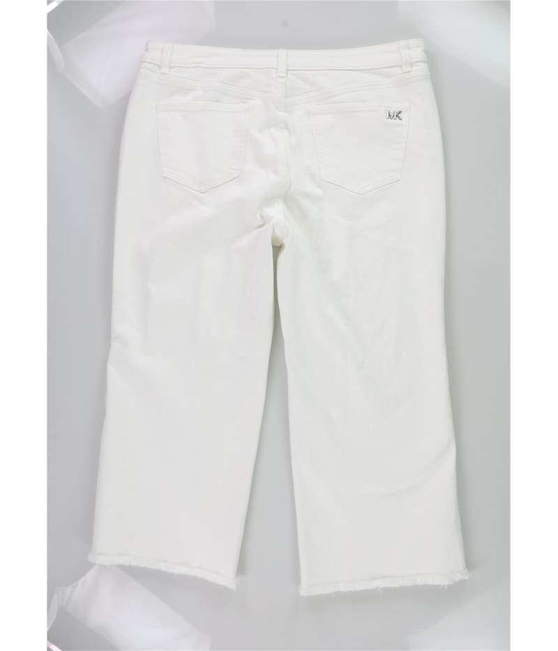 Michael Kors Womens Selma Flare Wide Leg Loose Cropped Jeans