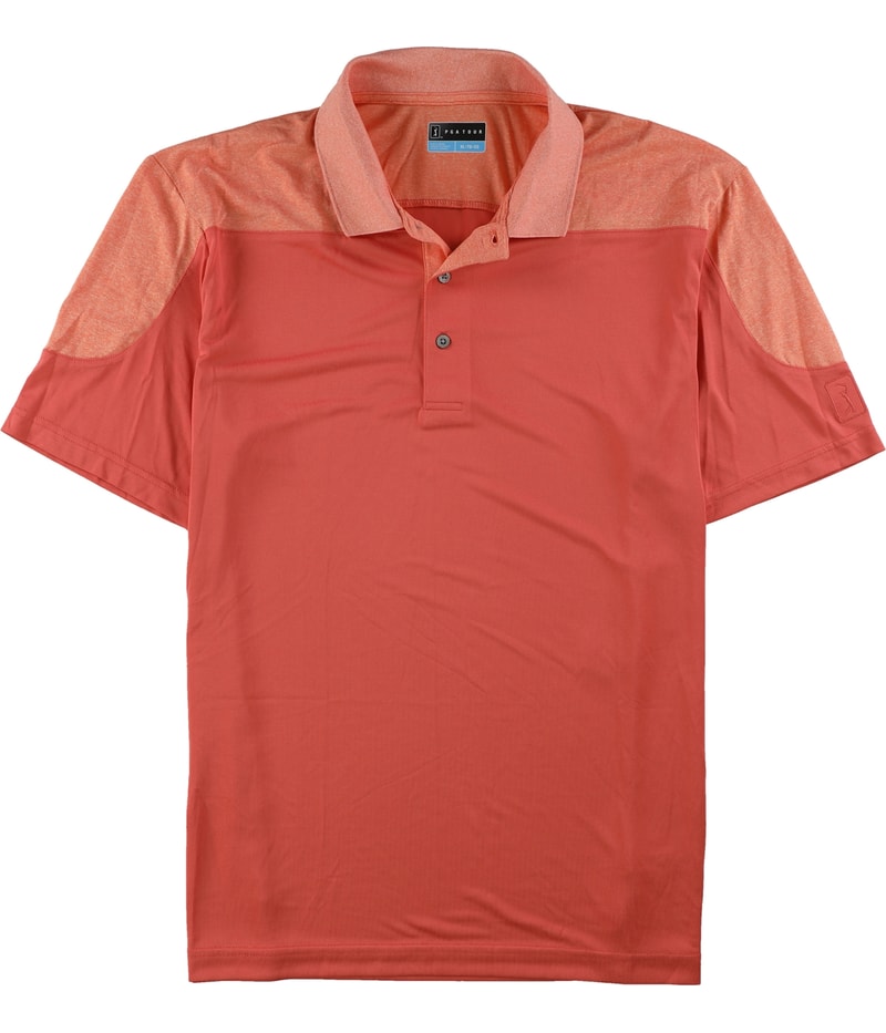 PGA Tour Mens Colorblocked Golf Polo Shirt