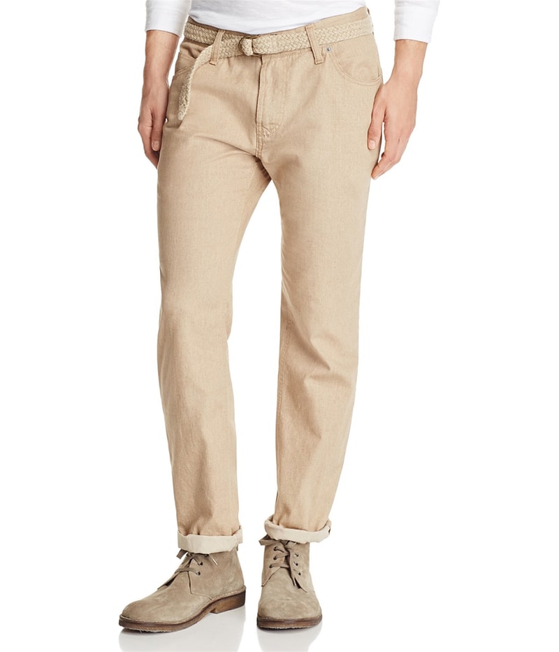 Eidos Napoli Mens Solid Straight Leg Relaxed Chino Casual Pants