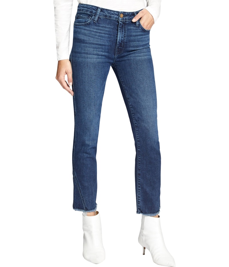 Sanctuary Clothing Womens Modern Standard Raw Hem Straight Leg Regular Cropped Jeans