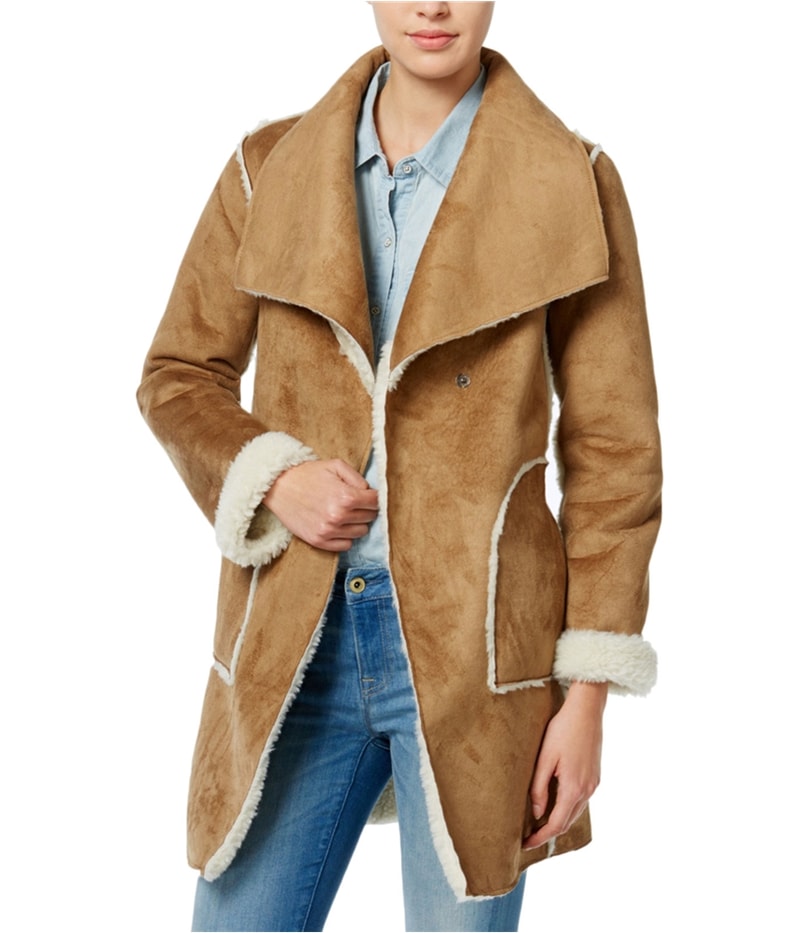 Wildflower Womens Faux-Shearling Fleece Jacket