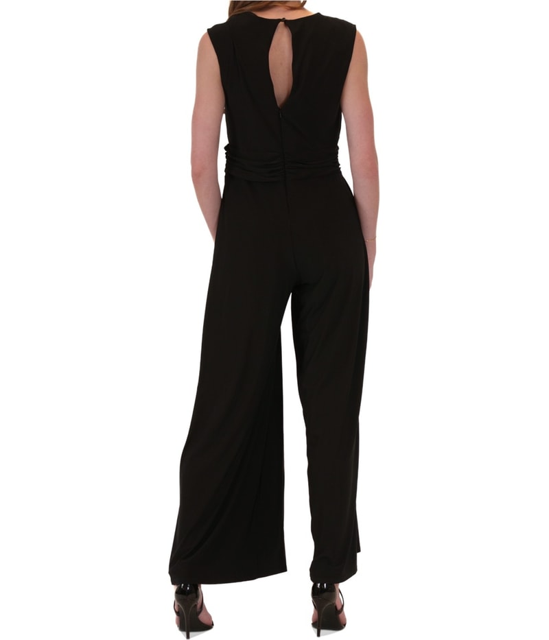 Robbie Bee Womens Belted Jumpsuit