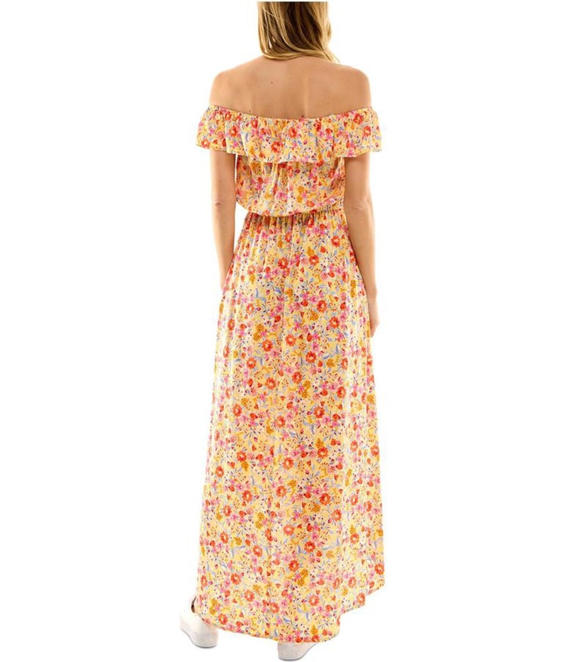 Kingston Grey Womens Drawstring Waist Sheath Maxi Dress