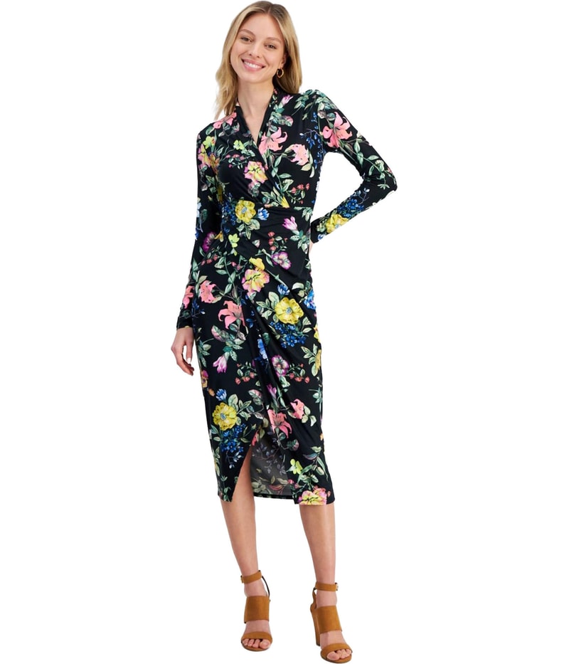 Rachel Roy Womens Floral Print Sheath Dress