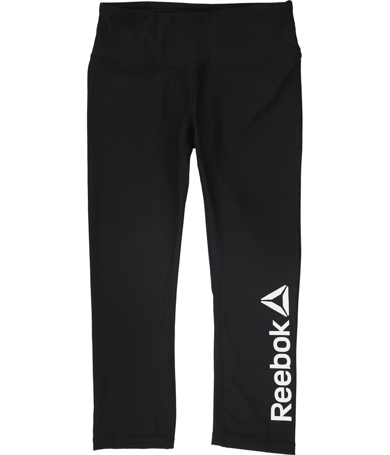 Reebok Womens Branded Capri Tapered Compression Cropped Leggings Athletic Pants