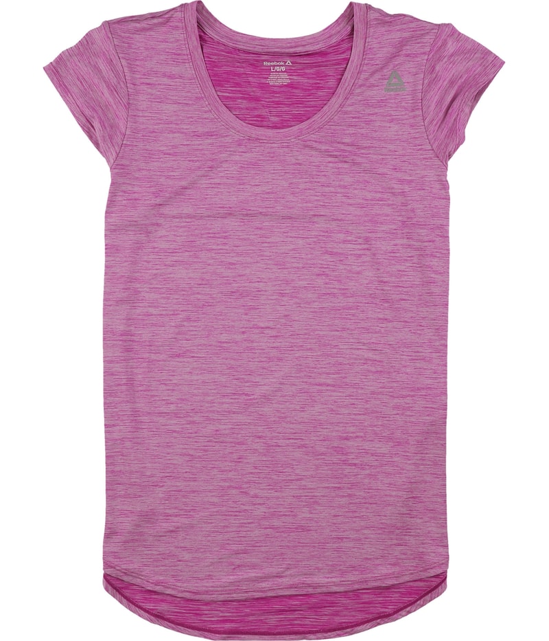 Reebok Womens Marled Jersey Basic T-Shirt