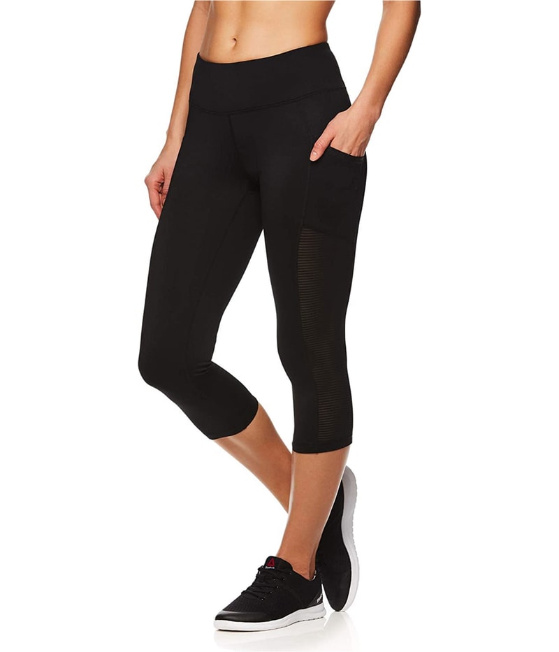 Reebok Womens Focus Capri Compression Athletic Pants