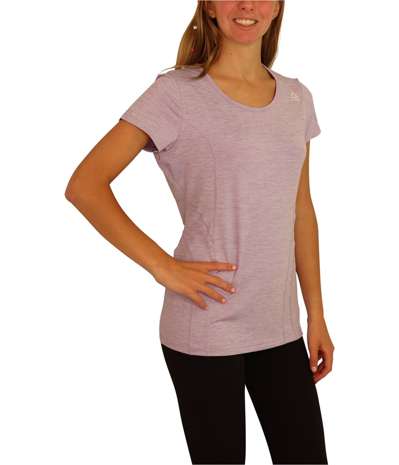 Reebok Womens Linear Marled Basic T-Shirt