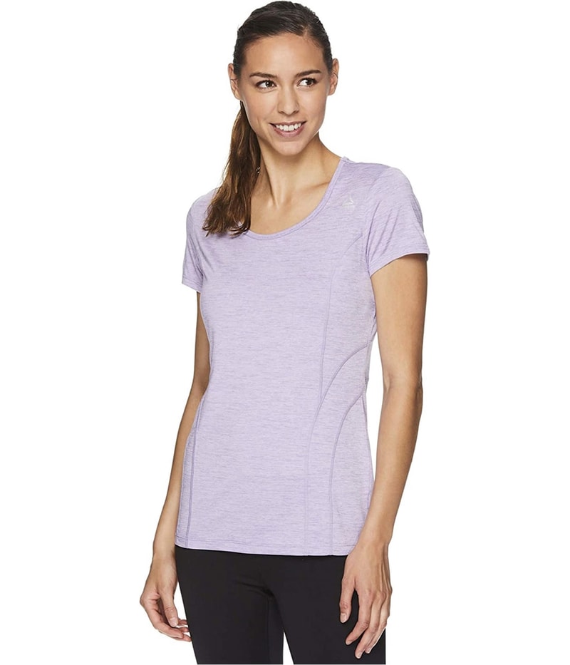 Reebok Womens Linear Marled Basic T-Shirt