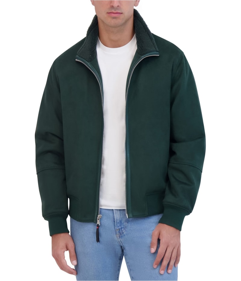 Robert Graham Mens Faux Suede Bomber Jacket