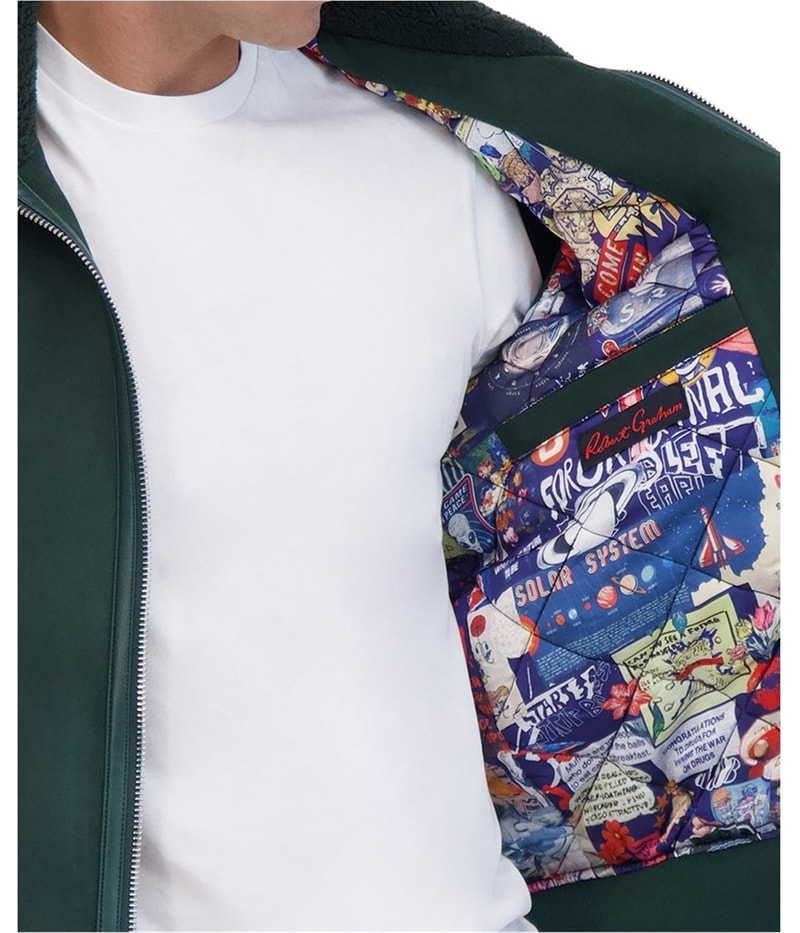 Robert Graham Mens Faux Suede Bomber Jacket