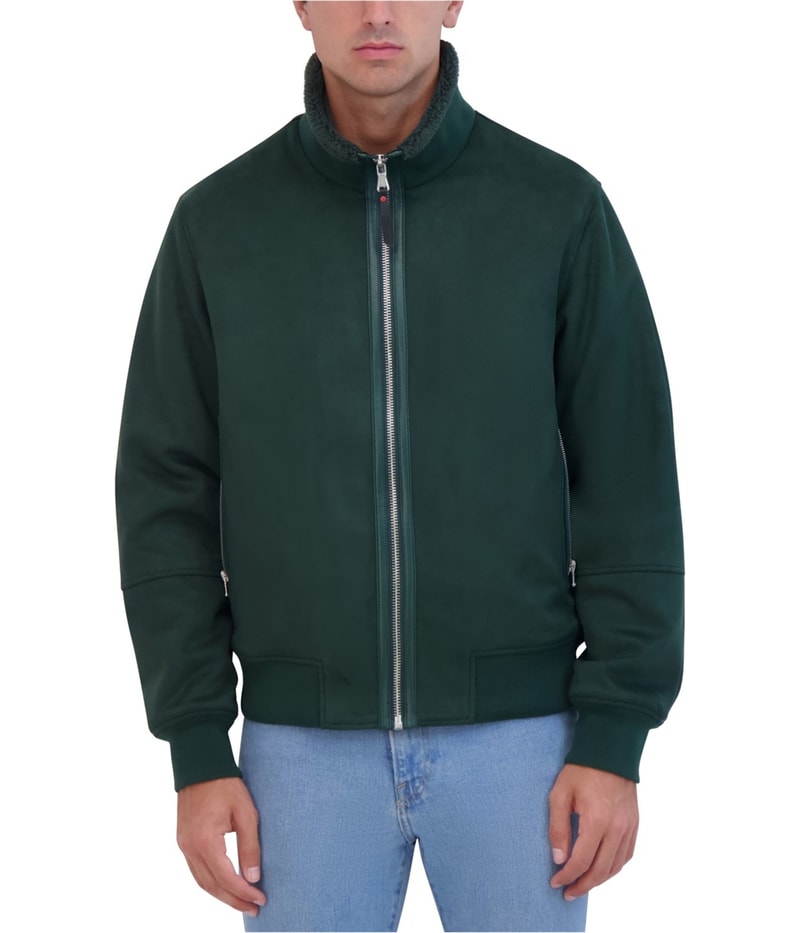 Robert Graham Mens Faux Suede Bomber Jacket